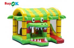 China Small Multi fun Crocodile Inflatable Bounce Castle House Slide For Kid supplier
