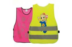 China XS-L Kids High Visibility Vest Elastic Bands On Two Sides EN1150 Compliant supplier