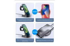 China White 3 In 1 QI Wireless Charger Compatible with Compatibility Qi-enabled Devices supplier