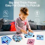 Multicolor Expression Puzzle Geometric Figures Matching Emotion Expression for Children's Logical Thinking for sale