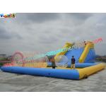 Custom 0.9MM PVC tarpaulin Inflatable above ground pool slides for water toys for sale