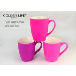 New Bone China Material 350cc Pink Series Bollet Mug Matt Color Custom Coffee Mugs for sale