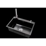 Acrylic Resin Black Quartz Kitchen Sink With Drainboard 680*460mm for sale