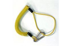 China Custom Spring Plastic Coating Coiled Wire Safety Lanyard For Fall Protection supplier