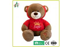 China CE 30cm Plush Teddy Bear Reinforced Stitching With Hoodie supplier