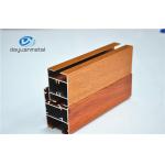 Nature Polishing Custom Aluminum Door Frame Extrusions Wood Grain Cutting for sale