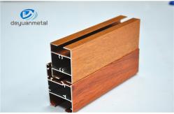 China Nature Polishing Custom Aluminum Door Frame Extrusions Wood Grain Cutting supplier