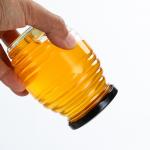 Bee Shape Little Glass Jars , Fancy Threaded Round Glass Jar With Lid