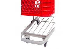 China High Quality Customizable Half Plastic Foldable Shopping Trolley Cart supplier