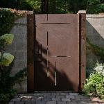 Indoor / Outdoor Corten Steel Fence Panels Square / Custom Rustic Finish for sale