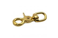 China Swivel Round Eye Solid Brass Snap Hook Trigger Spring Snap Hook supplier