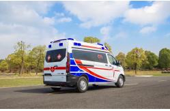 China 85kw Engine Power Emergency Ambulance Car With Rear Drum Brake System supplier