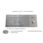 Panel Mounted Metal Rugged Keyboard With Backlit USB Optical Trackball