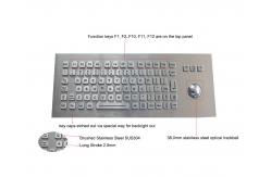 China Panel Mounted Metal Rugged Keyboard With Backlit USB Optical Trackball supplier