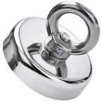 Diameter 75mm and 162kg Pull Force Neodymium Fishing Magnet with Eyelet for sale
