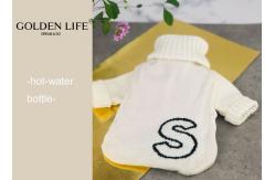 China Rubber Ceramic Gift Set Hot Water Bottle Warmer 1 Liters With Knit Cover supplier