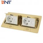 Copper alloy material double network interface double pop up floor socket for sale