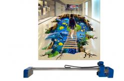 China Garage Warehouse Ground Printing 2880dpi 3d Flatbed Printer For 0.1m Width supplier