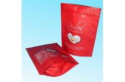 China Reusable Laminated Aluminum Foil Stand Up Mylar Pouches In Red supplier