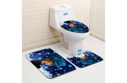 China Polyester Cartoon Toilet Lid Cover And Rug Set OEM ODM supplier