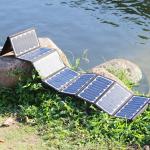 Suitcase Solar Panel Kit 40W 50W 60W Outdoor Camping Waterproof Folding Solar Panel Bag for sale