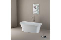 China Glossy White Free Standing Bathtub Bathroom Remodeling Center Drain Placement supplier