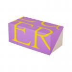 Purple Yellow Paper Cake Packaging Box Matte Lamination OEM ODM for sale