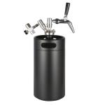 Stainless Steel 304 Ball Lock Mini Keg , 5L Mini Draft Beer Keg Dispenser