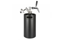 China Stainless Steel 304 Ball Lock Mini Keg , 5L Mini Draft Beer Keg Dispenser supplier