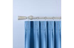China 3D Pattern Curtain Rod Finials White Sweep Gold Curtain Rod Set supplier