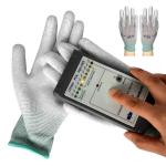 Dust Free PU Coated ESD Palm Fit Anti Static Gloves for sale