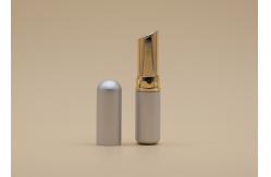 China Slim Matt Silver Custom Lip Balm Tubes 4.5g Aluminum Appearance Material supplier