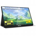 New 16 Inch Portable Monitor for Laptop 2K 130Hz Computer Display Thin Portable Gaming Screen for sale