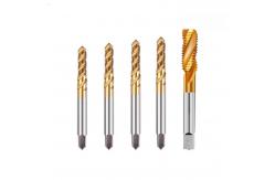 China Titanium Coated HSS Spiral Tap Metric Machine Screw Thread Spiral Flute Milling Cutter supplier