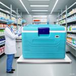 48H Medical Ice Cooler Box 54L for Vaccines & Blood Samples with Temperature Display for sale