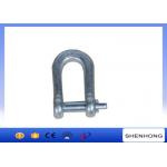 Connecting Overhead Line Construction Tools , Screw pin bow high strength connection shackle for sale