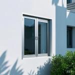 White Aluminum Sliding Windows , Sliding Open Window With Multi Point Locking System for sale