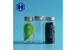 China Bpa Free Small Plastic Candy Jars With Lids 130ml Dry Herb Packaging supplier