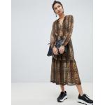 factory clothing custom make fashion print maxi dress for sale