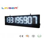 White Color Ultra Thin LED Digital Clock , Electronic Timer for Outdoor and Indoor for sale