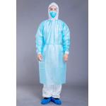 Knitted Cuff 37g Disposable Isolation Gown Blue for sale