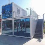 Commercial Flat Pack Container House Rock Wool Sandwich Panel Pre Made Container Homes for sale