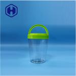Best Sales Large Round Airtight Transparent Handle Lid PET Plastic Food Candy Jars for sale