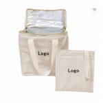 Eco Insulated Food Bag Cotton Canvas Lunch Cooler Bag for Supermarket for sale