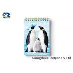 Penguin Image Notebook Custom Printed Spiral Notebooks 3D Cover High Definition for sale