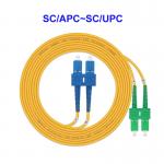 OEM ODM Single Mode Fiber Optic Cable , SC APC SC UPC 2 Core Fiber Cable for sale