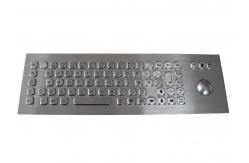 China IP67 Panel Mounted Keyboard 74 Keys 400DPI With Mechanical Trackball supplier