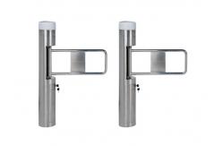 China Waist High Pedestrian Swing Gate Stainless Steel Access Control System Brushless Motor supplier