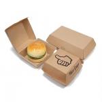 Custom Eco-Friendly Recyclable Kraft Burger Box with Embossing Printing and FDA-Approved Coating for sale