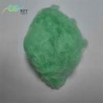 Dope Dyed Recycled Green Polyester Natural Fibre For Production Of Spinning for sale